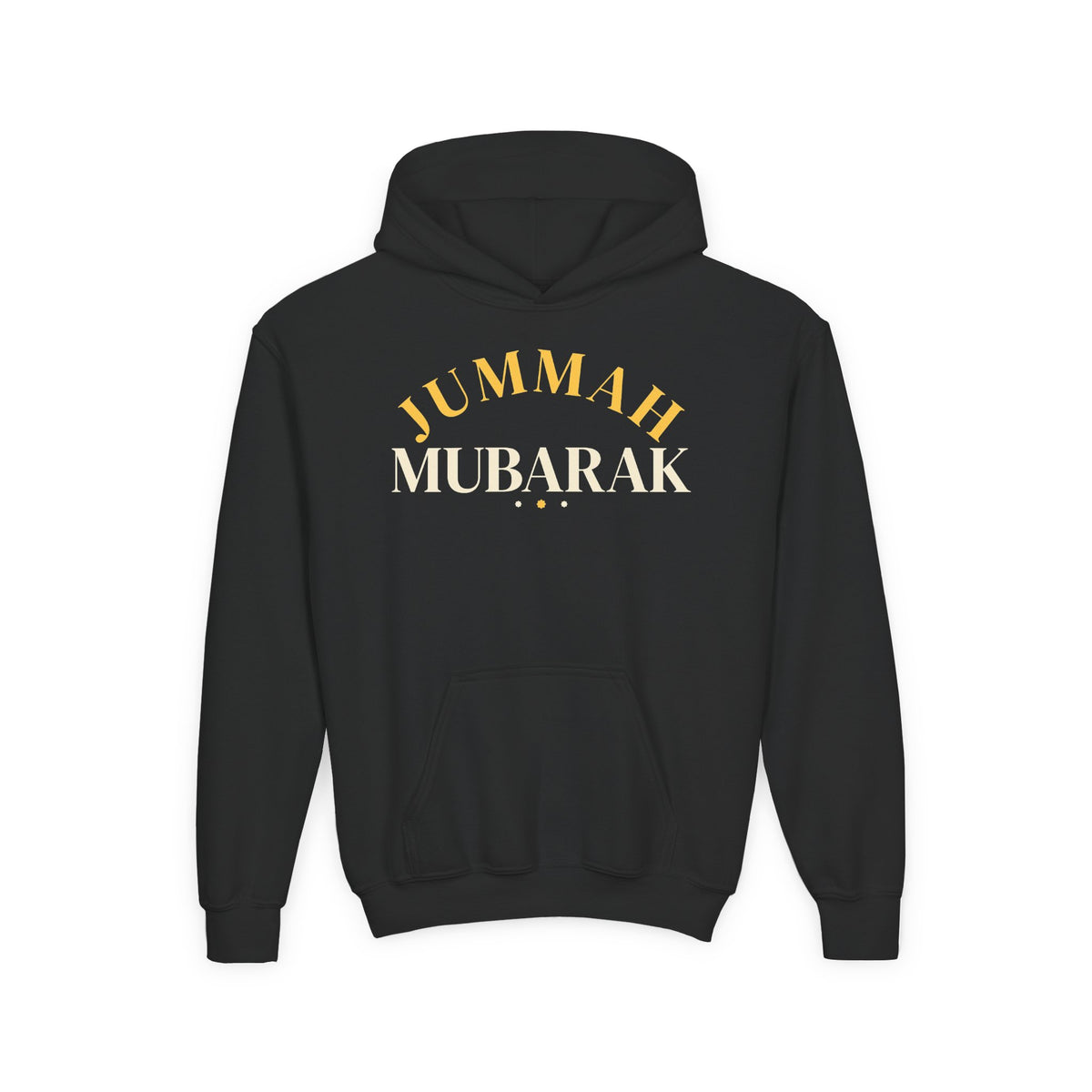 Jummah Mubarak Arch Islamic Kids Hoodie in Black – AdabStars