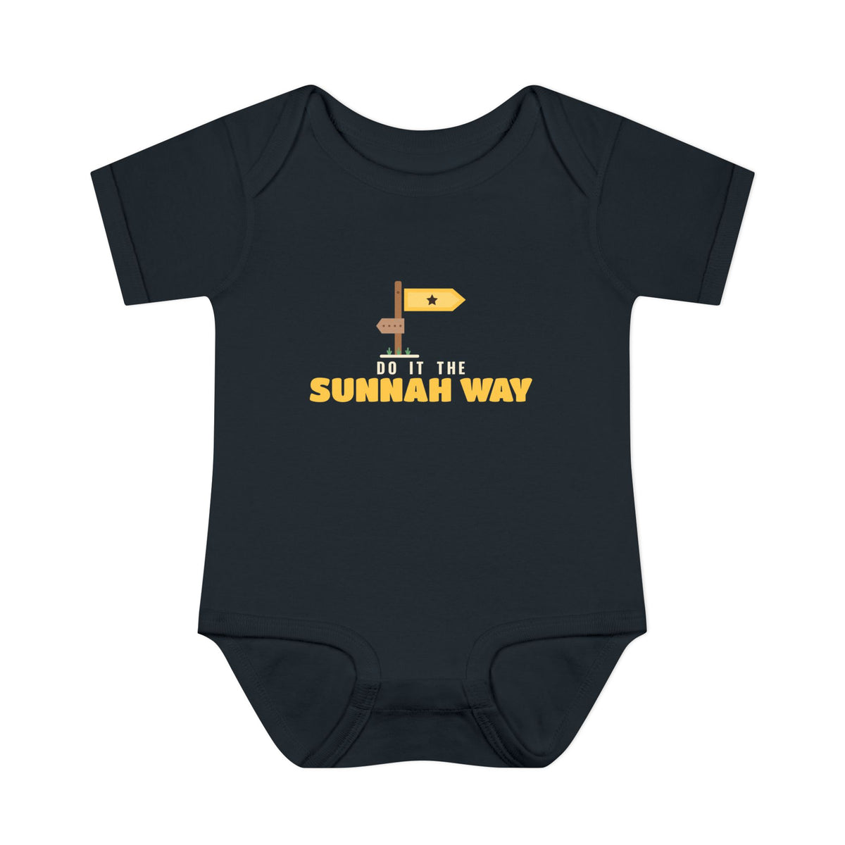 Do It the Sunnah Way Islamic Baby Bodysuit in Black – AdabStars