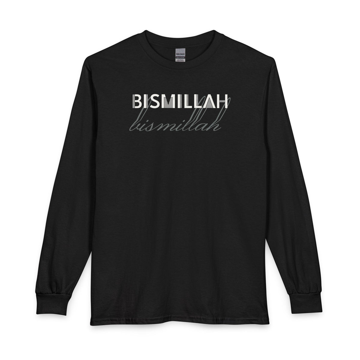 Bismillah Islamic Long Sleeve Shirt in Black – AdabStars