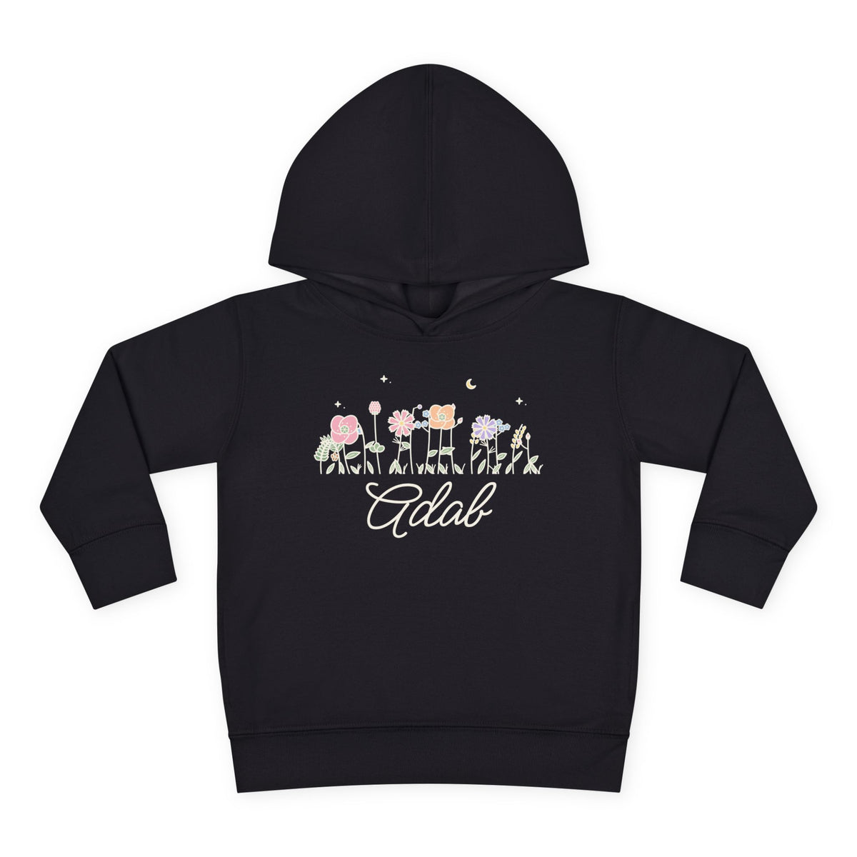 Adab Meadow Flowers Toddler Hoodie in Black – AdabStars