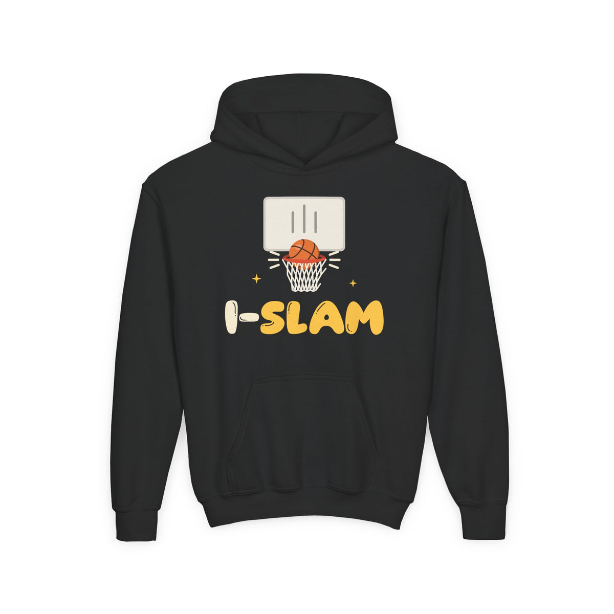 I-Slam Muslim Kids Hoodie | Muslim Basketball Kids I-Slam Pun Proud Islam Hoop Dunk | AdabStars Islamic Kids Apparel