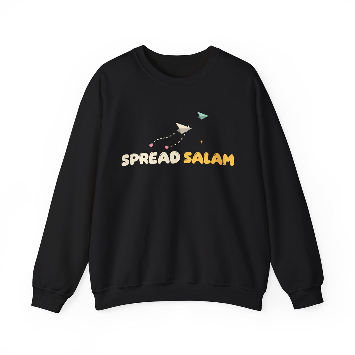 Spread Salam Islamic Crewneck Sweatshirt in Black – AdabStars