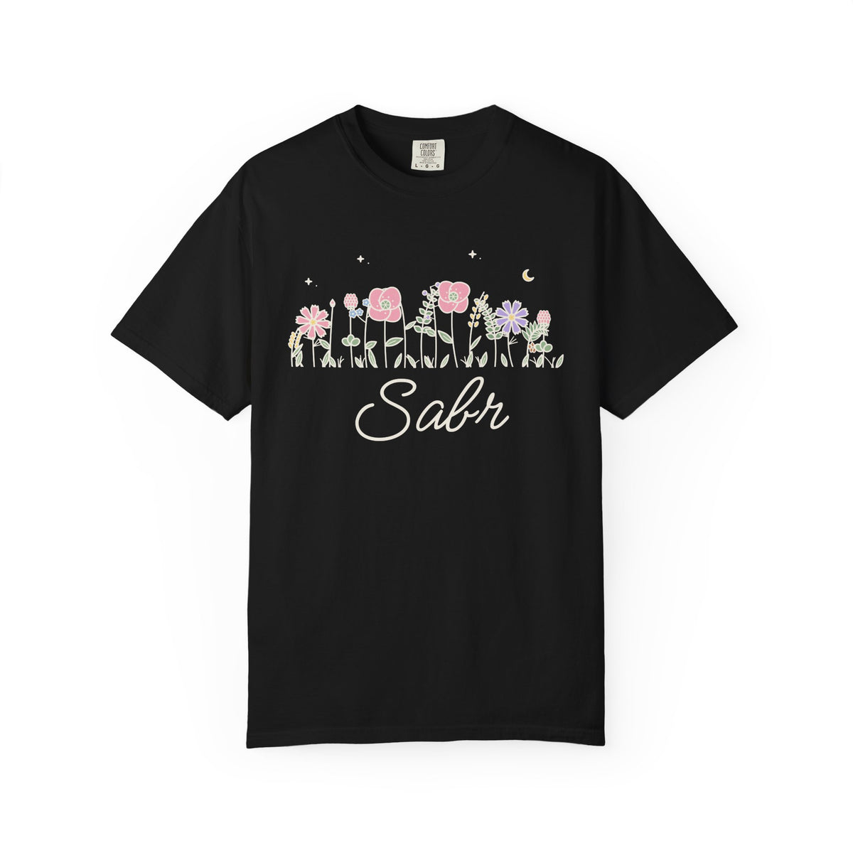Sabr Meadow Flowers Islamic Heavyweight T-Shirt in Black – AdabStars