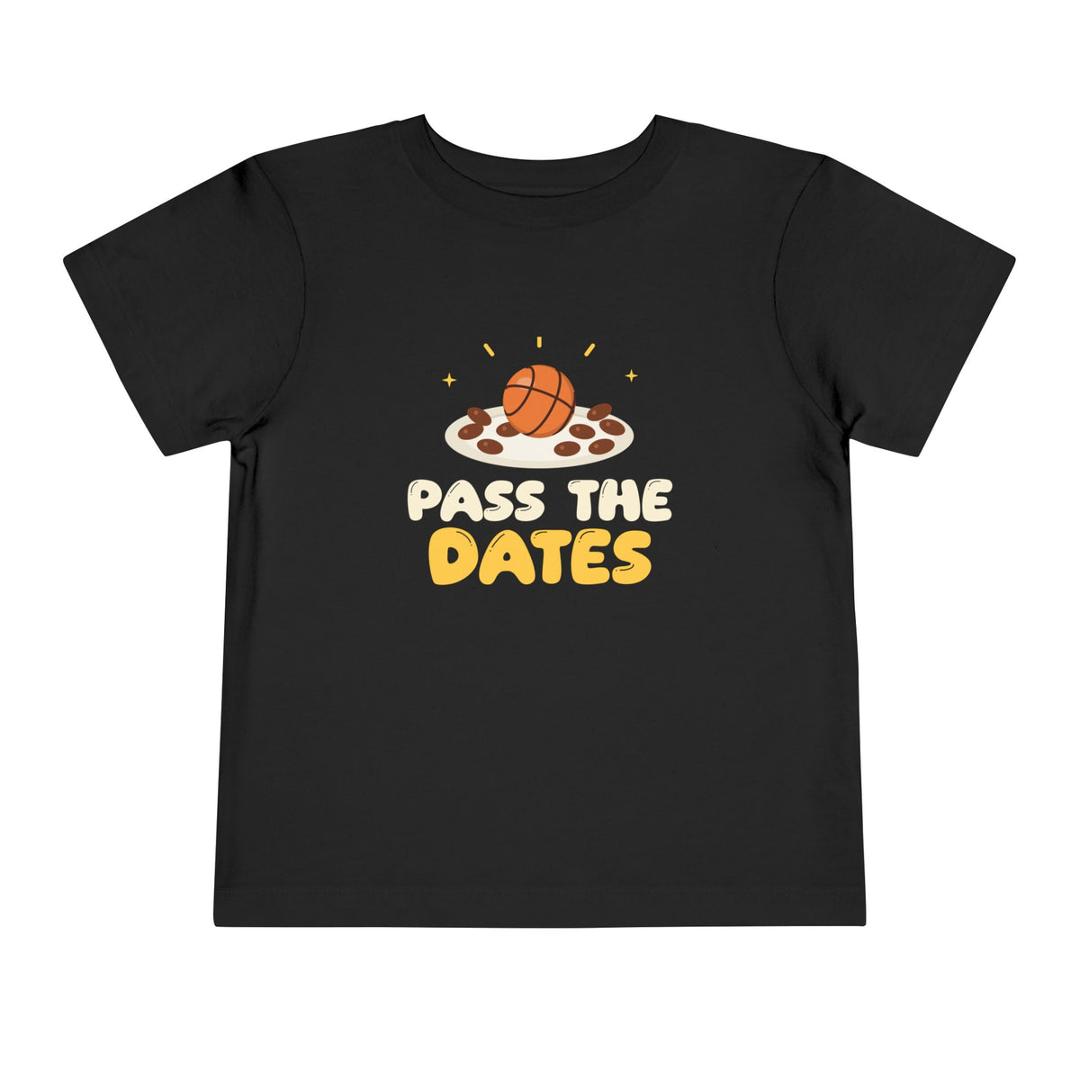 Pass The Dates Muslim Toddler Tee | Ramadan Basketball Pun Pass The Dates Iftar Kids Muslim | AdabStars Islamic Kids Apparel