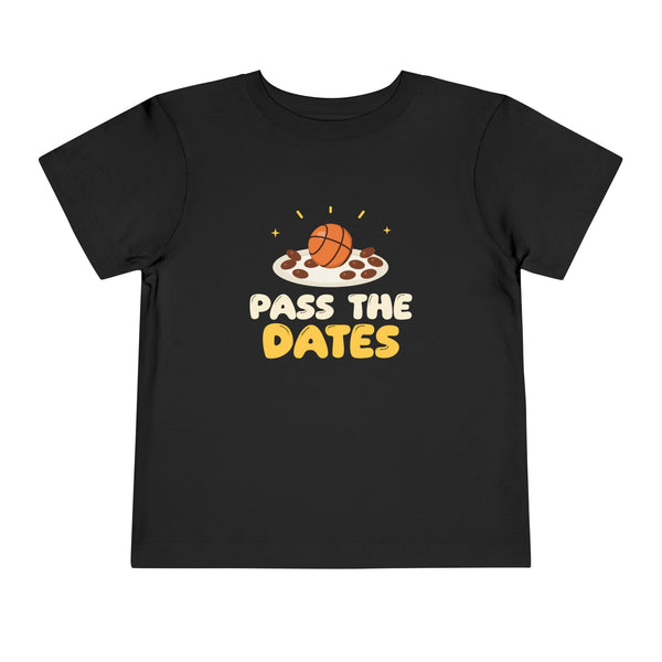 Pass The Dates Muslim Toddler Tee | Ramadan Basketball Pun Pass The Dates Iftar Kids Muslim | AdabStars Islamic Kids Apparel