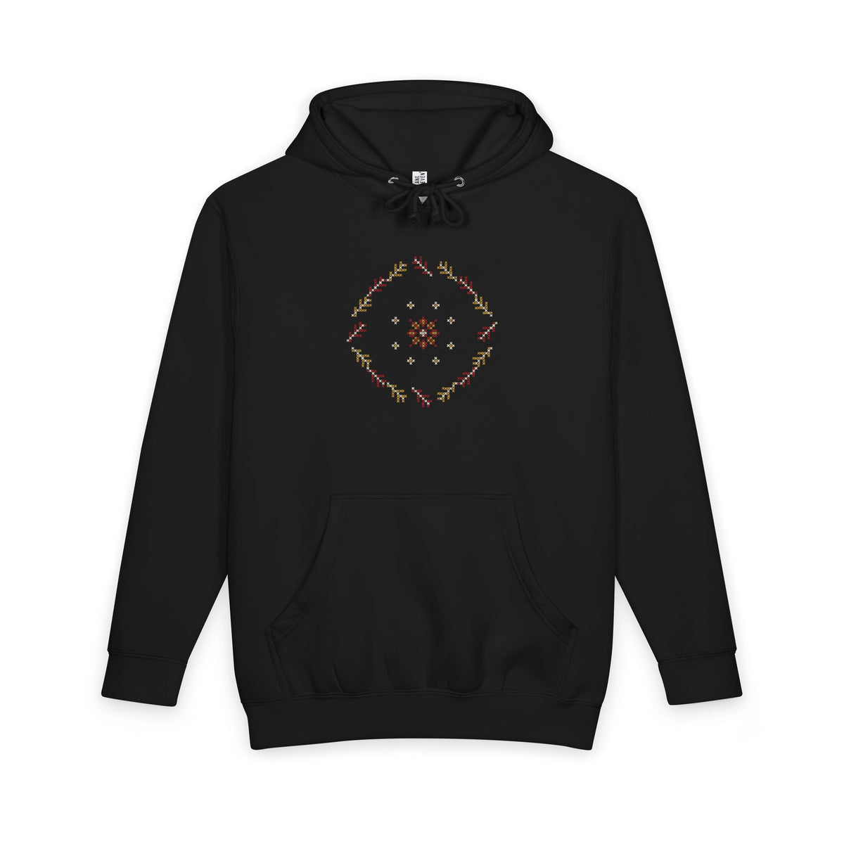 Tatreez Feather Wreath Islamic Heavyweight Premium Heavyweight Hoodie in Black – AdabStars