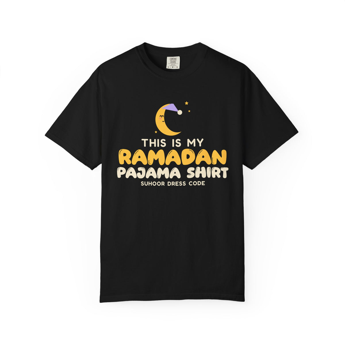 This Is My Ramadan Pajama Shirt Heavyweight Tee | Funny Suhoor Sleepy Moon Nightcap Family | AdabStars Islamic Apparel
