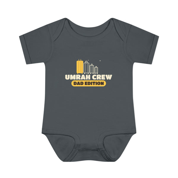 Umrah Crew Dad Edition Baby Bodysuit in Charcoal – AdabStars