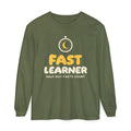 Fast Learner Ramadan Long Sleeve Shirt | Ramadan Kids First Fasting Pun Stopwatch | AdabStars Islamic Kids Apparel