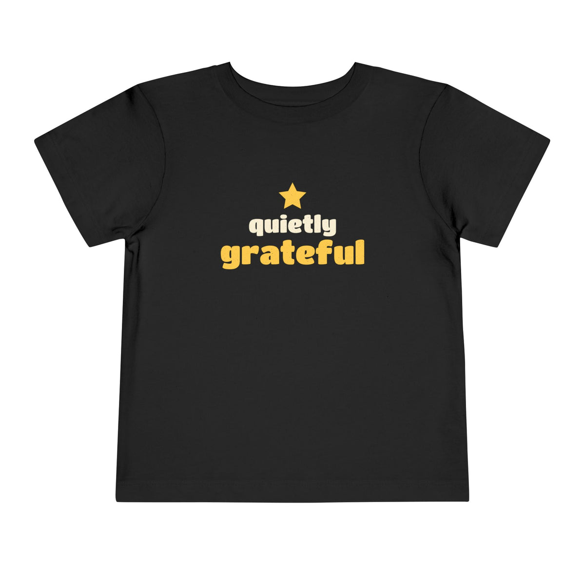 Quietly Grateful Ramadan Toddler T-Shirt in Black – AdabStars