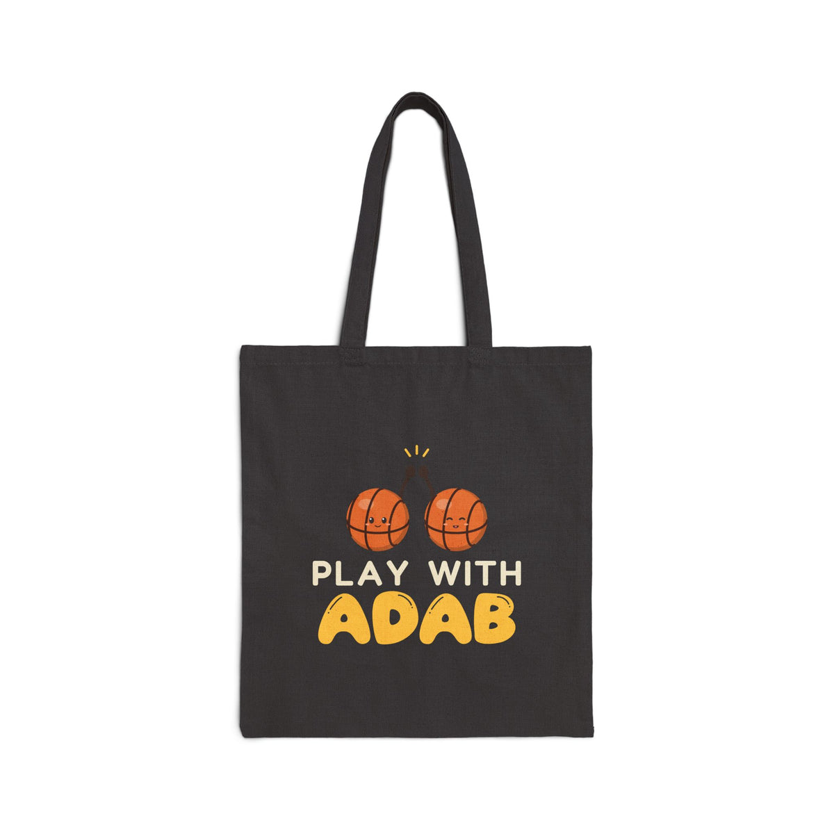 Play With Adab Canvas Tote Bag in Black, one-sided print – AdabStars