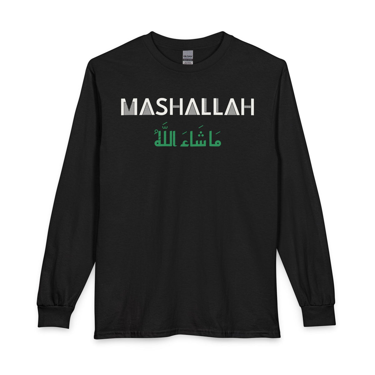 Mashallah Dual Language Islamic Long Sleeve Shirt in Black – AdabStars