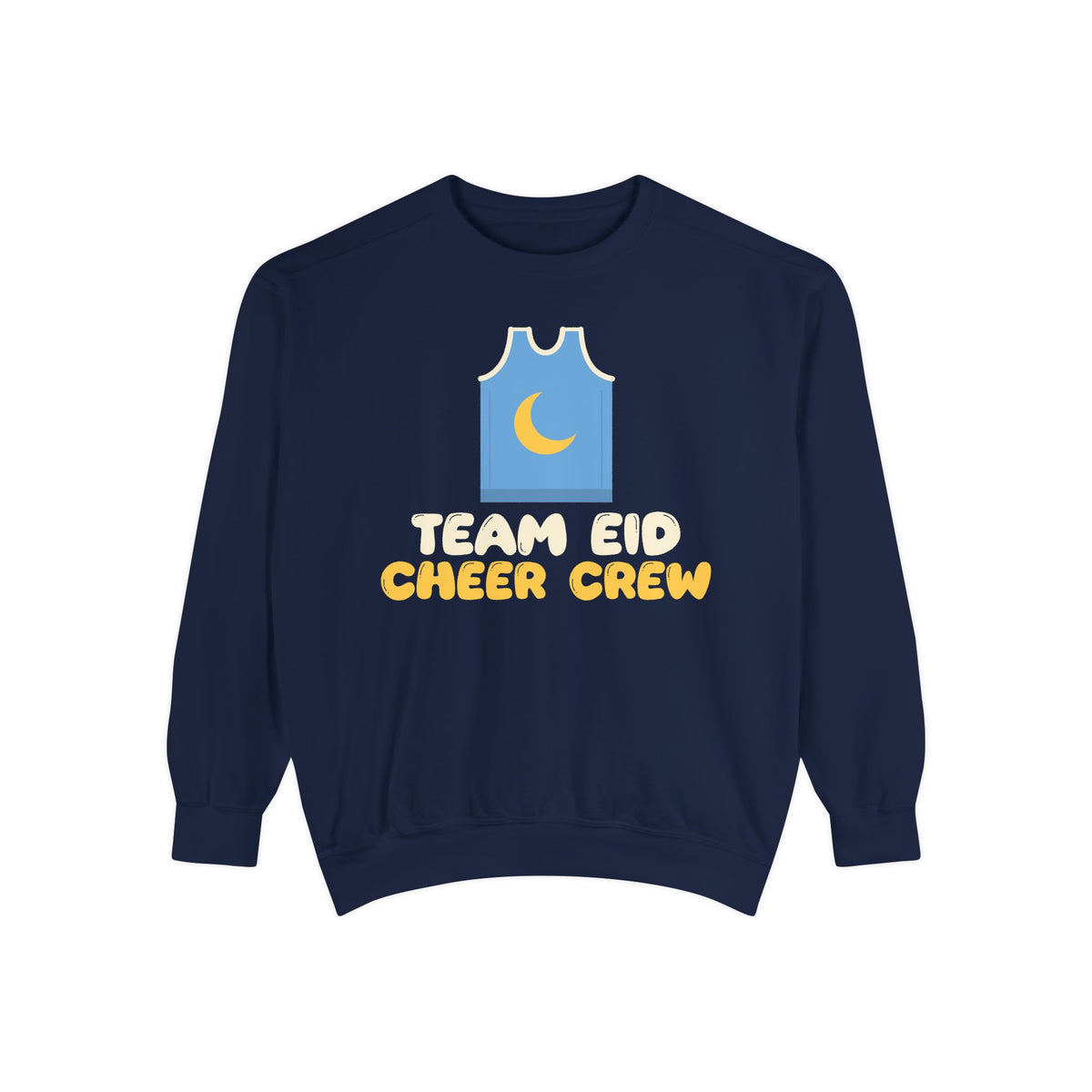 Team Eid Cheer Crew Sweatshirt | Basketball Parents Blue Jersey Set | AdabStars Islamic Apparel