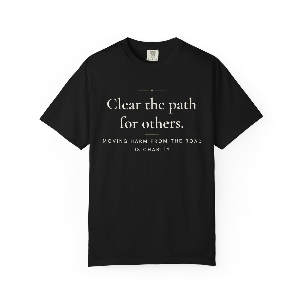 Clear the path for others Islamic Heavyweight T-Shirt in Black – AdabStars