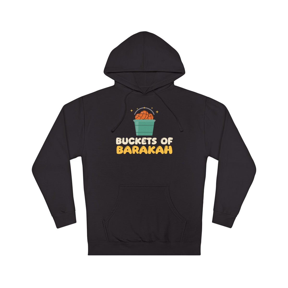 Buckets Of Barakah Muslim Hoodie | Muslim Kids Basketball Pun Buckets Of Barakah Blessings | AdabStars Islamic Kids Apparel