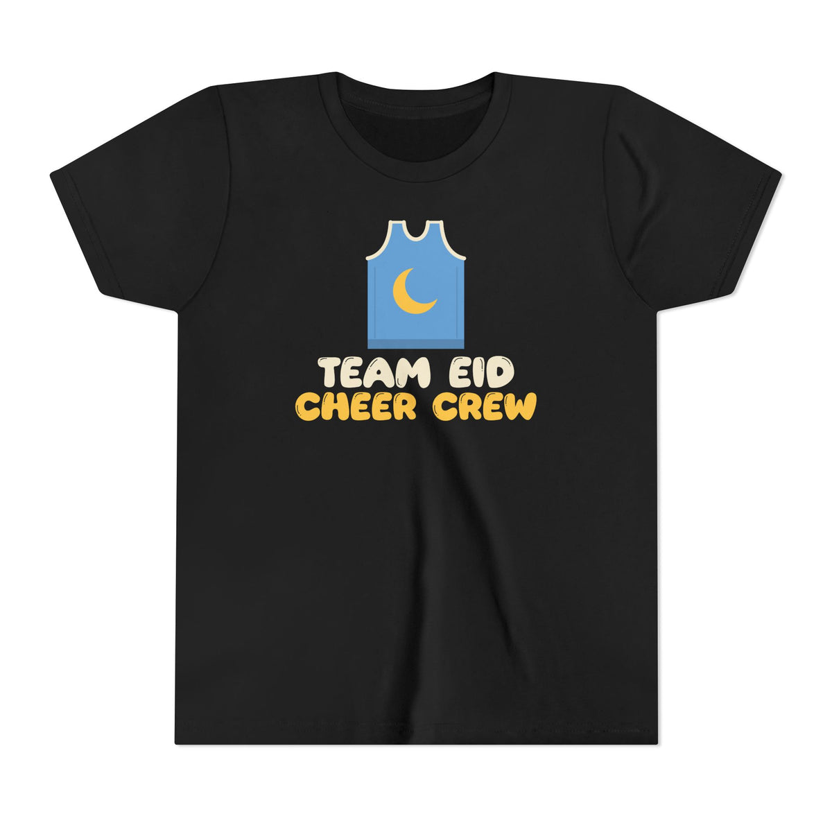 Team Eid Cheer Crew Kids Tee | Basketball Parents Blue Jersey Set | AdabStars Islamic Apparel