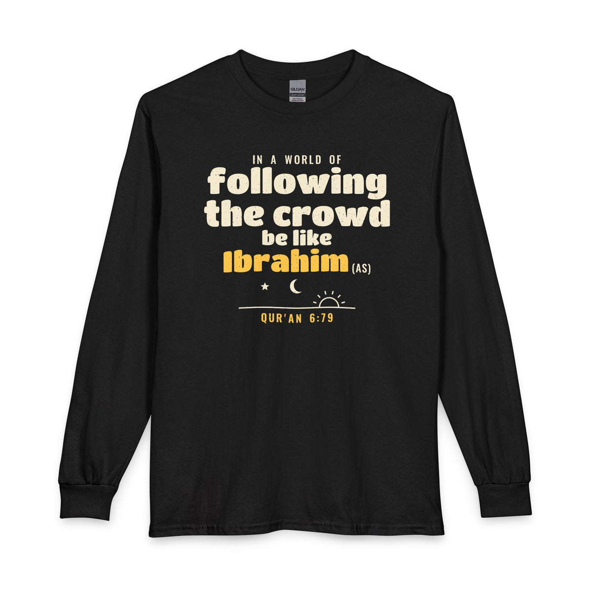 Be Like Ibrahim (AS) Long Sleeve Shirt in Black – AdabStars