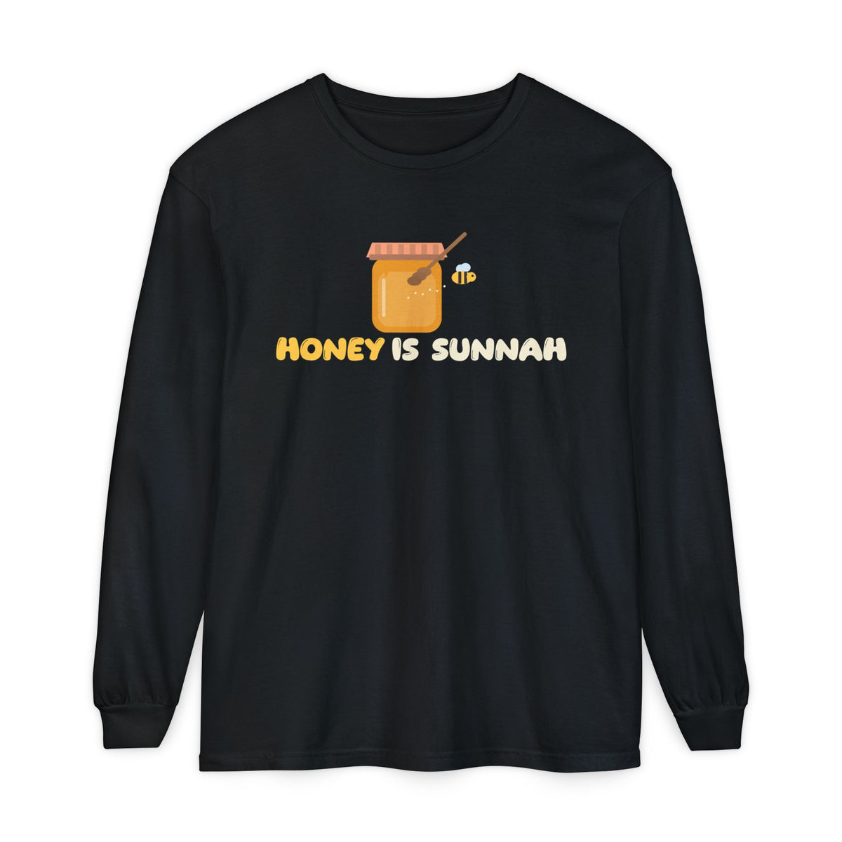Honey Is Sunnah Islamic Heavyweight Long Sleeve Shirt in Black – AdabStars