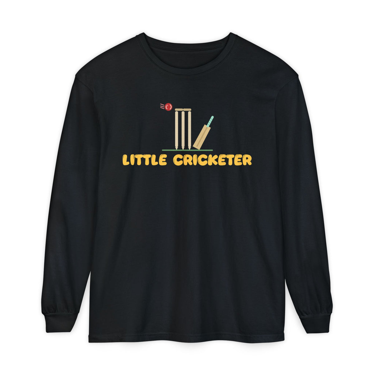 Cricket Rookie Ramadan Long Sleeve Shirt | Little Cricketer Kids Bat Ball Stumps Junior Player Sports | AdabStars Islamic Kids Apparel