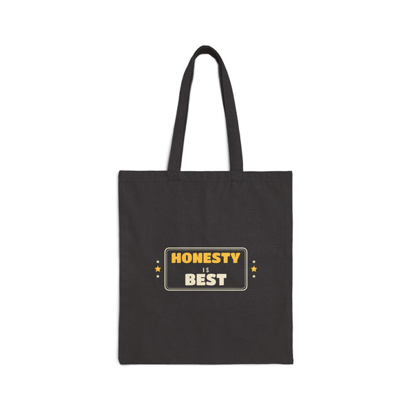 Honesty Is Best Canvas Tote Bag in Black, double-sided print – AdabStars