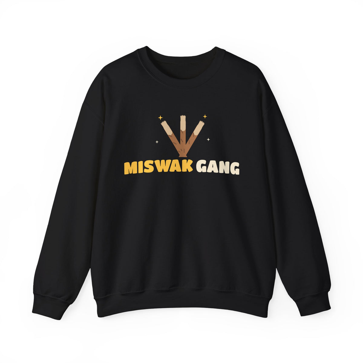Miswak Gang Islamic Crewneck Sweatshirt in Black – AdabStars