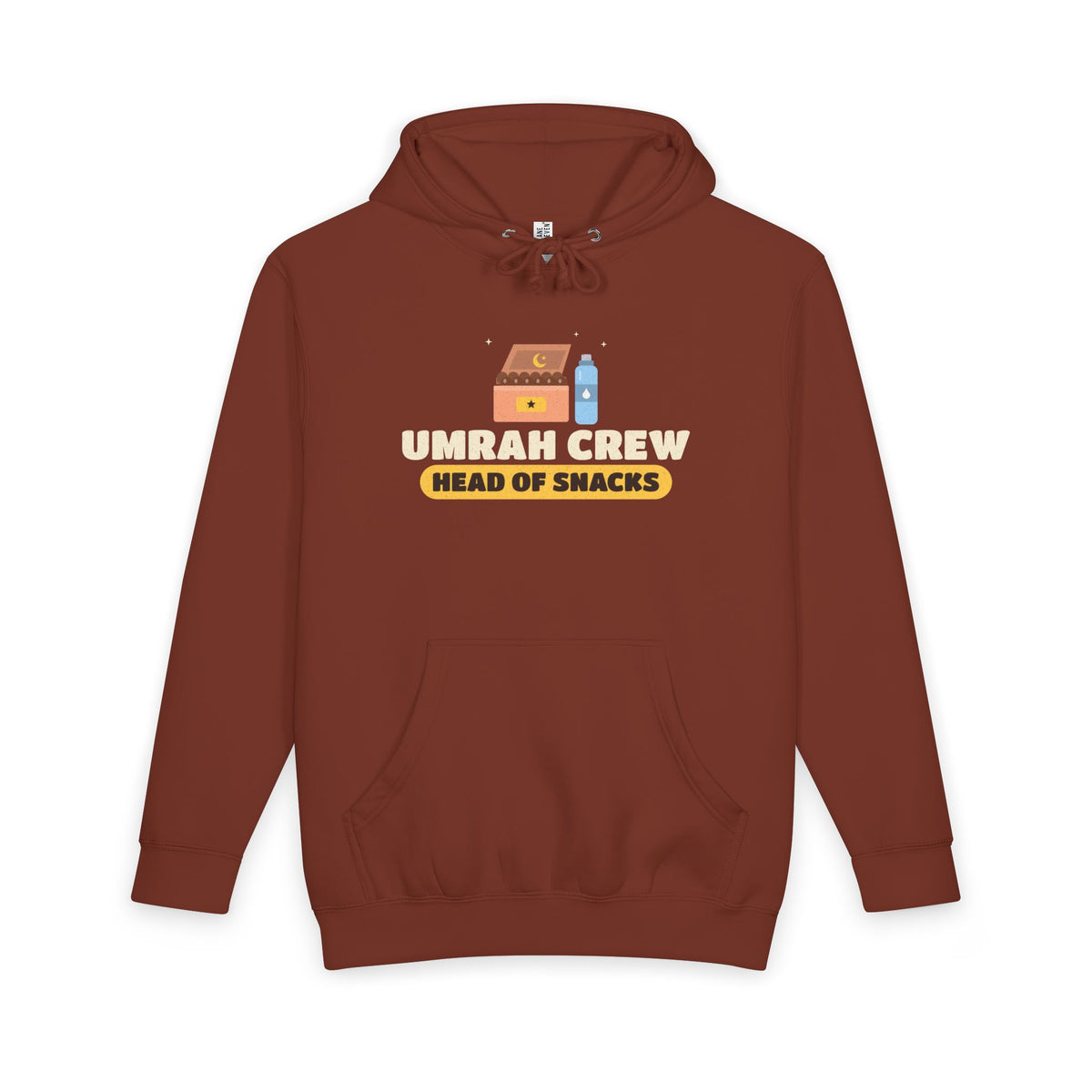 Umrah Crew Head Of Snacks Premium Heavyweight Hoodie in Paprika – AdabStars