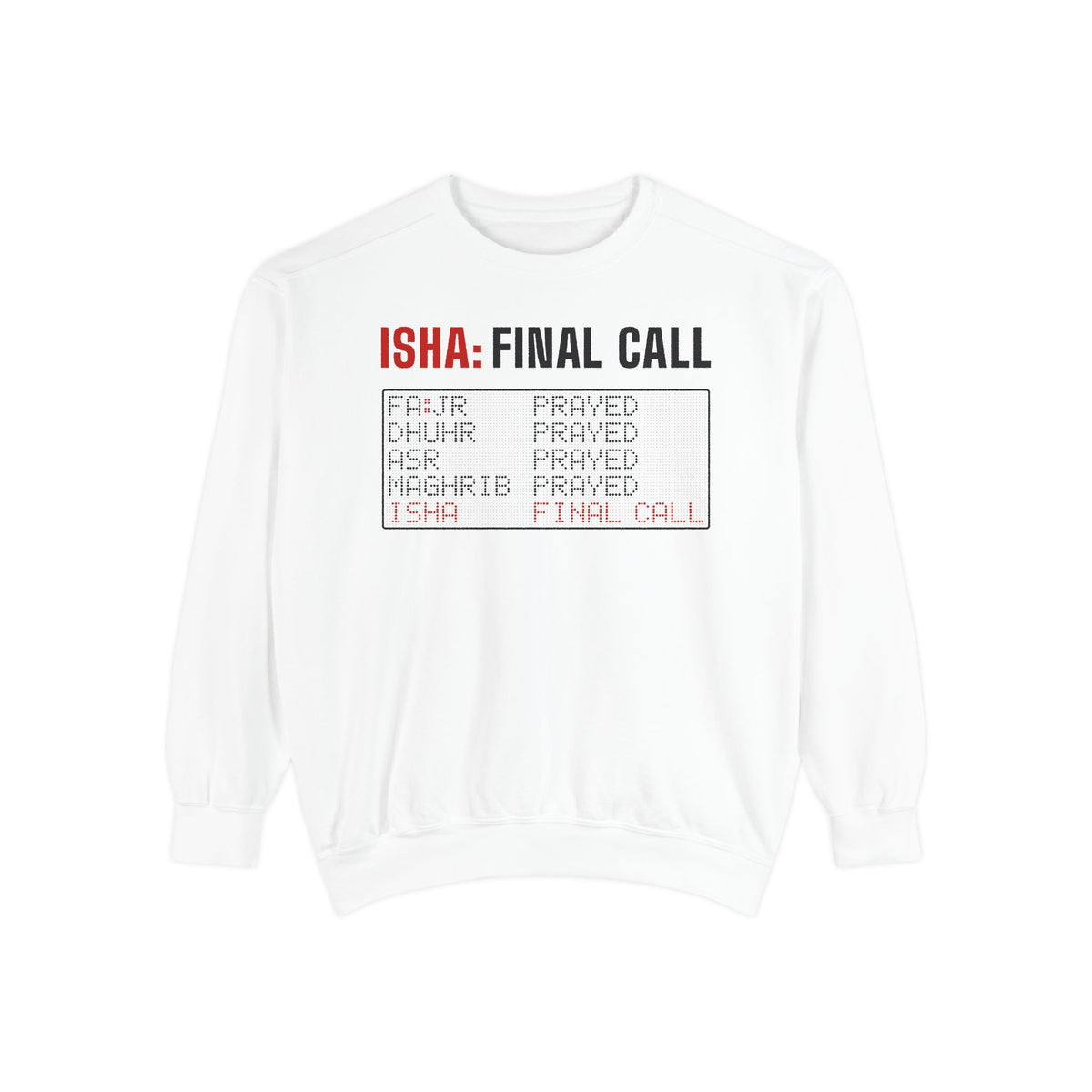 Isha: Final Call Islamic Premium Sweatshirt in White – AdabStars