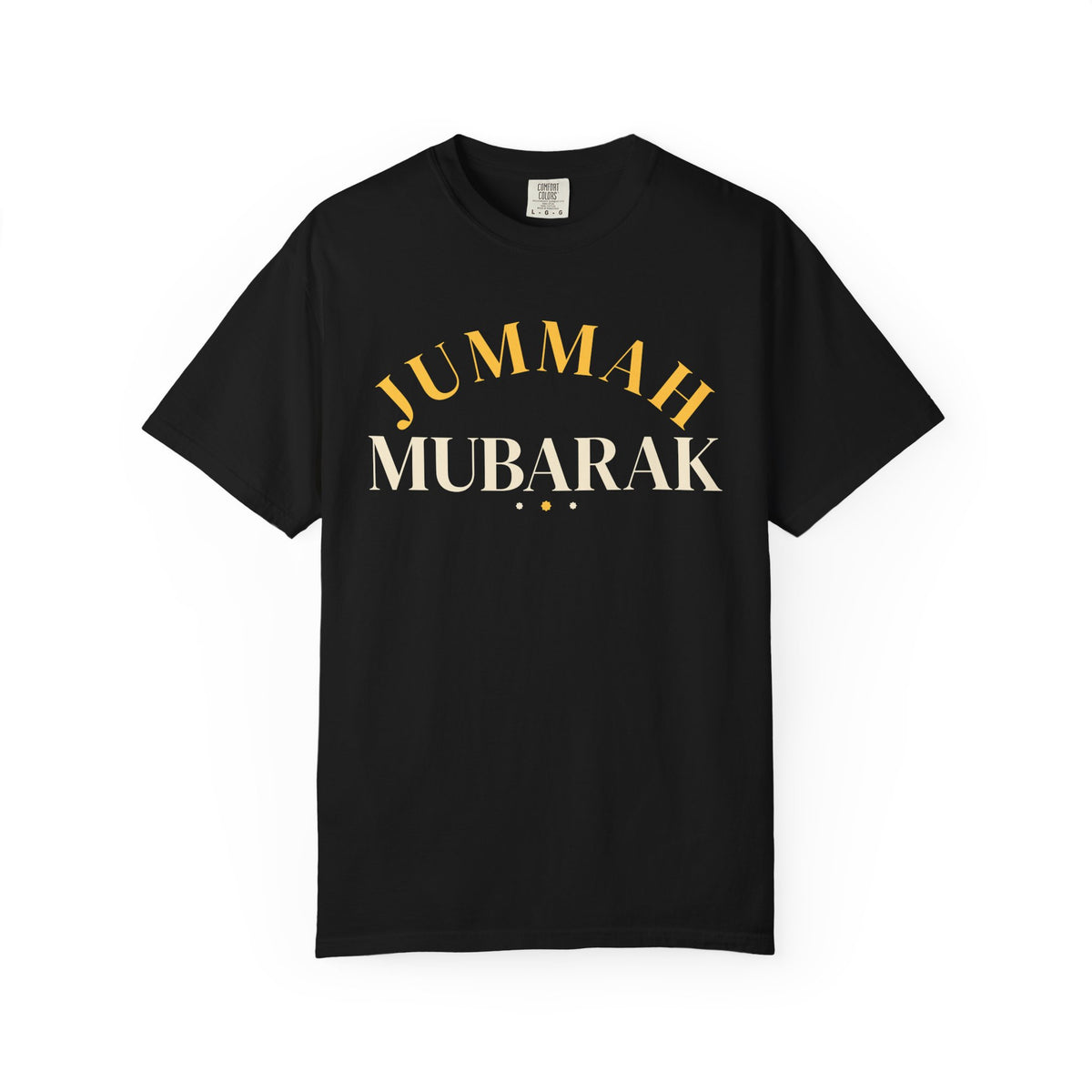 Jummah Mubarak Arch Islamic Heavyweight T-Shirt in Black – AdabStars
