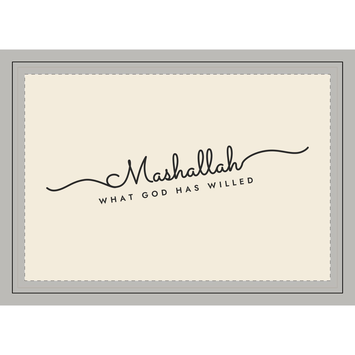Mashallah Fine Line Script Islamic Lumbar Pillow, printed on both sides – AdabStars