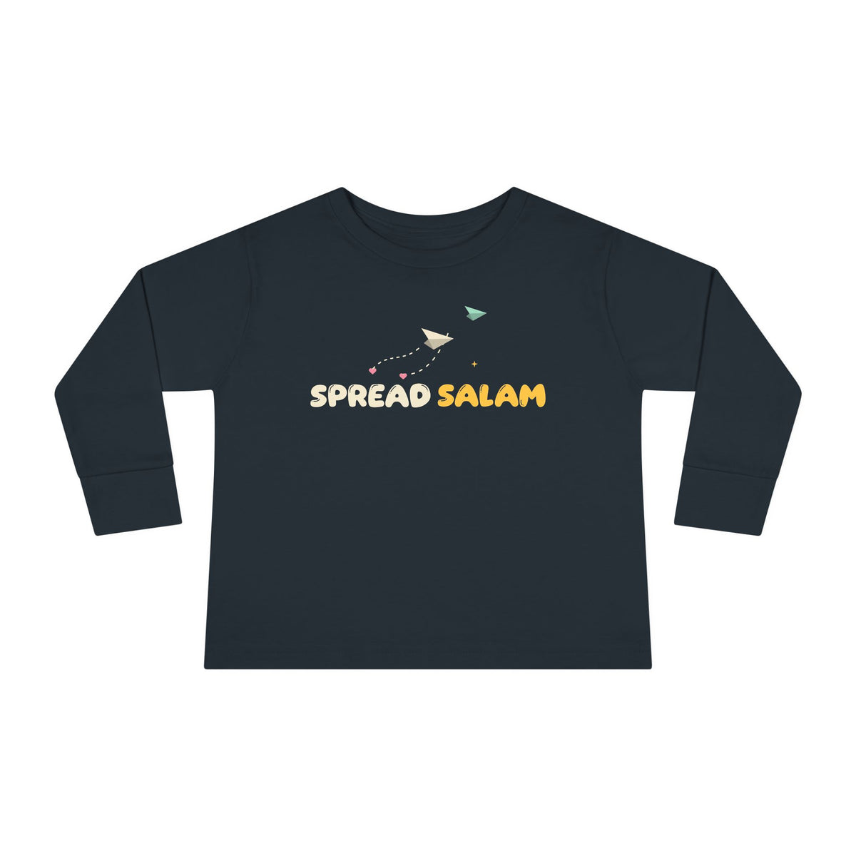 Spread Salam Islamic Toddler Toddler Long Sleeve Shirt in Black – AdabStars