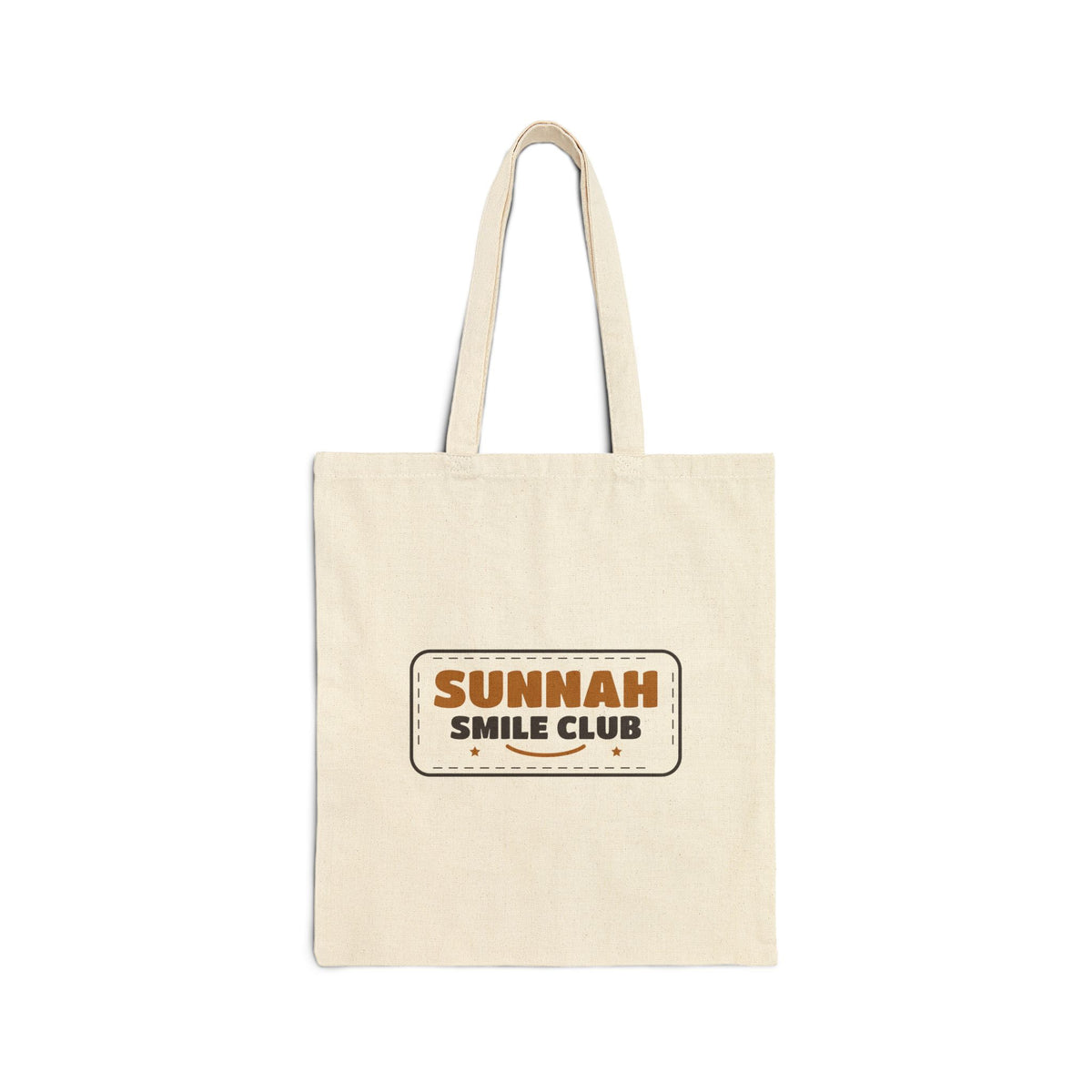 Sunnah Smile Club Islamic Canvas Tote Bag in Natural, one-sided print – AdabStars