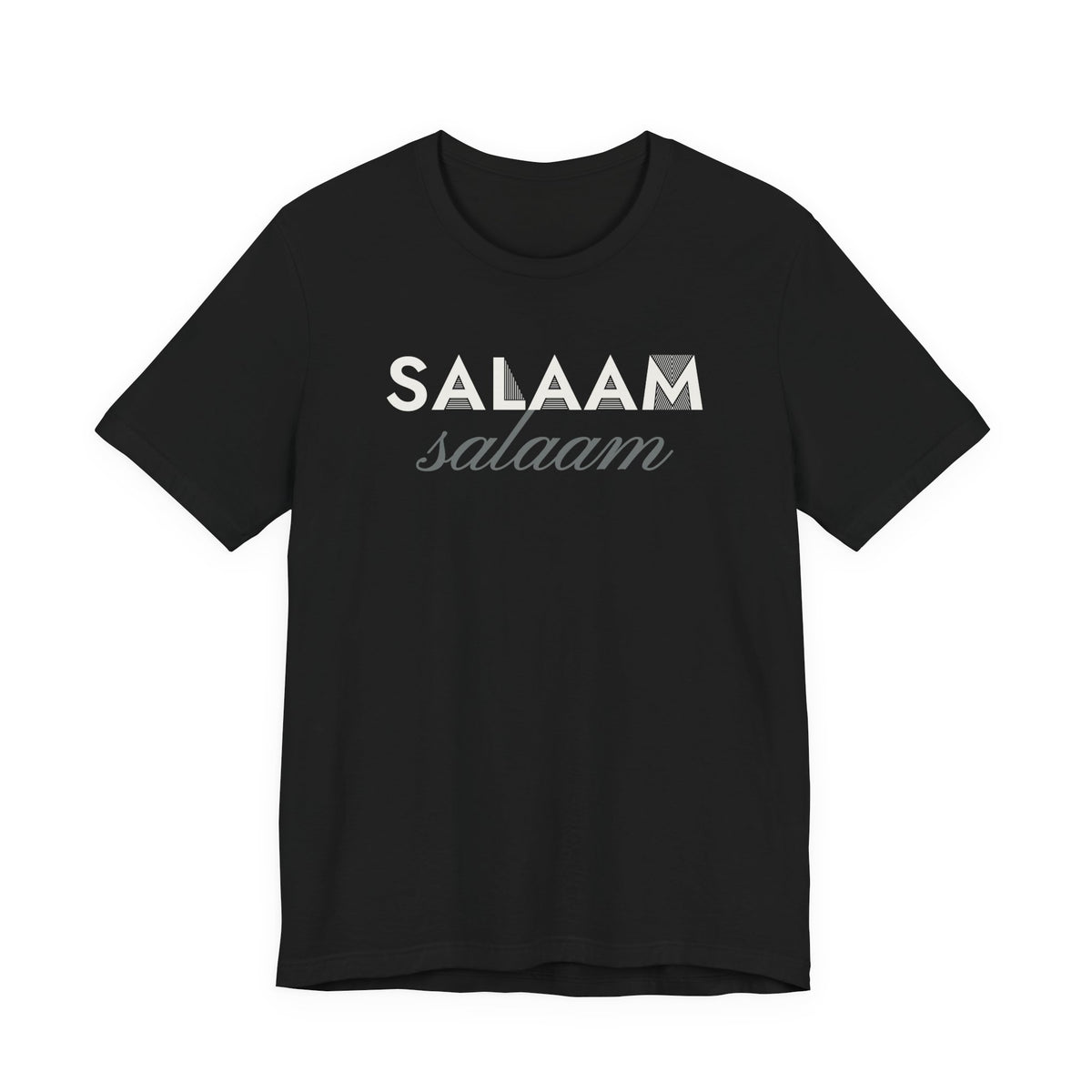 Salaam Islamic Shirt | Islamic Peace Minimal Streetwear Geometric Letters | AdabStars Islamic Apparel