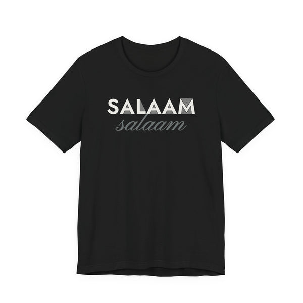 Salaam Islamic Shirt | Islamic Peace Minimal Streetwear Geometric Letters | AdabStars Islamic Apparel