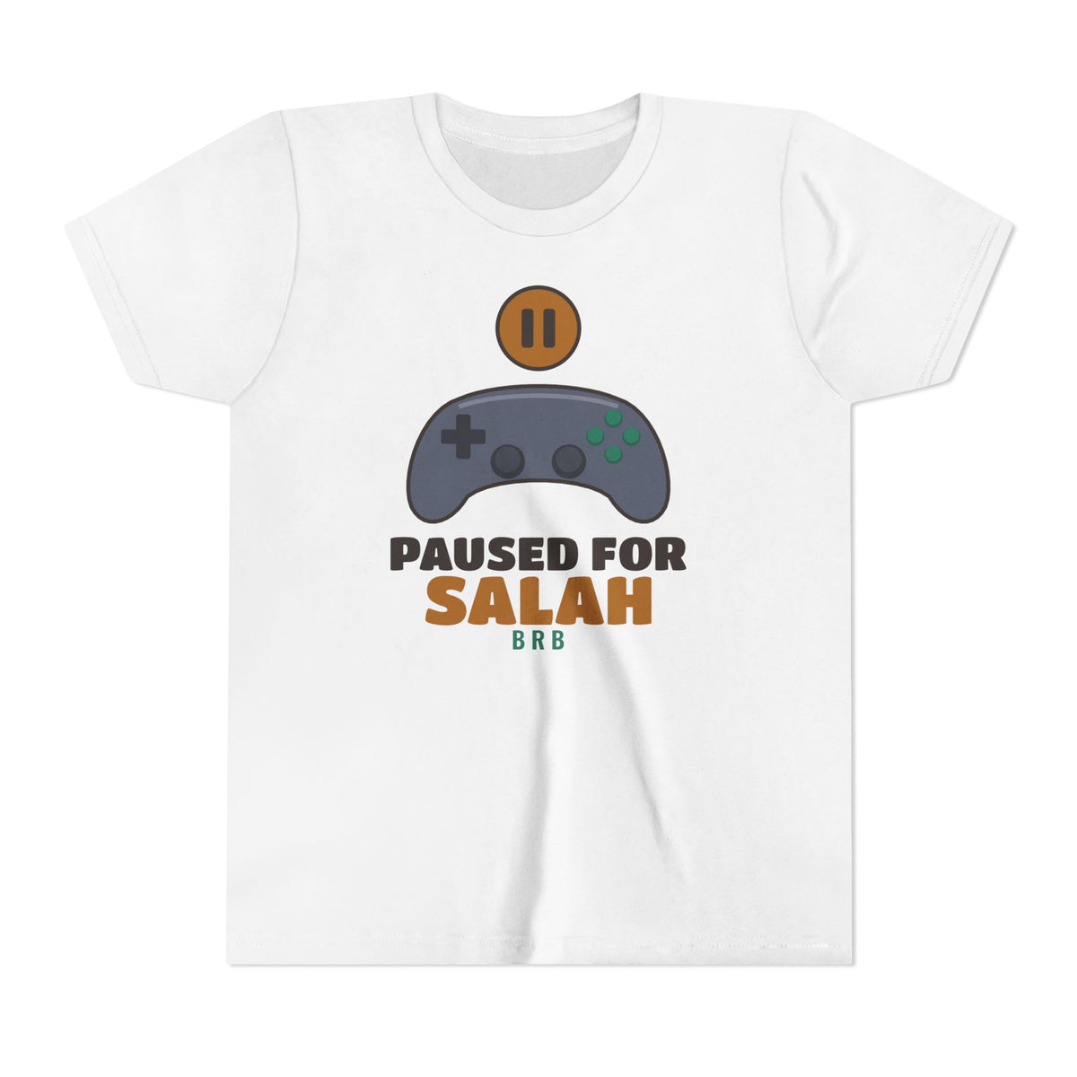 Paused for Salah Islamic Kids T-Shirt in White – AdabStars