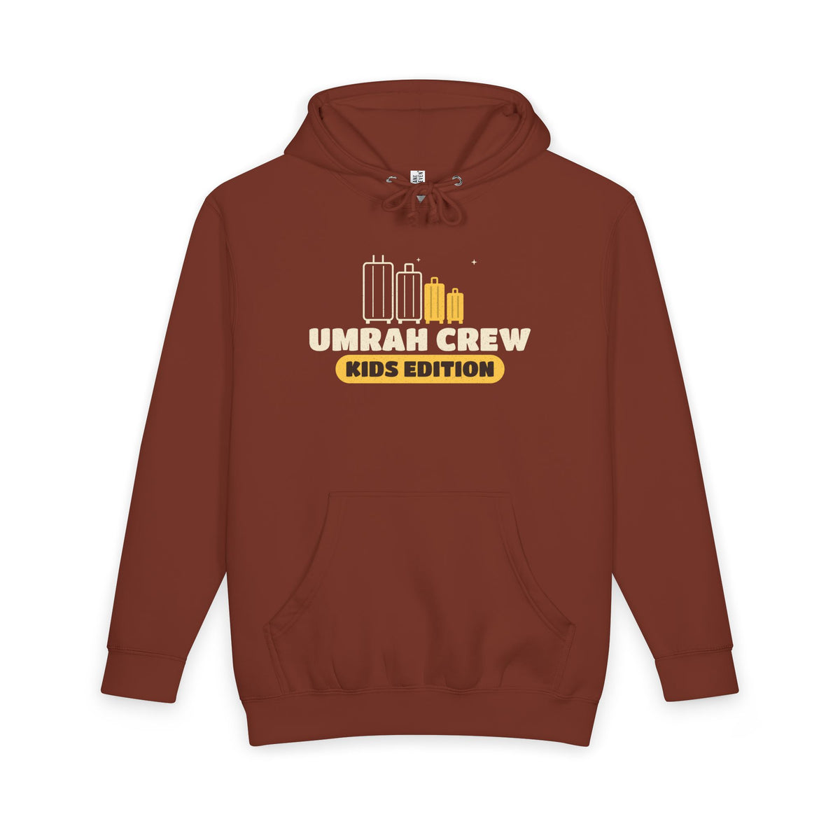 Umrah Crew Kids Edition Islamic Heavyweight Premium Heavyweight Hoodie in Paprika – AdabStars