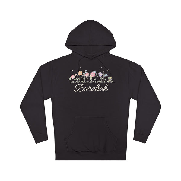 Barakah Meadow Flowers Islamic Hoodie in Black – AdabStars
