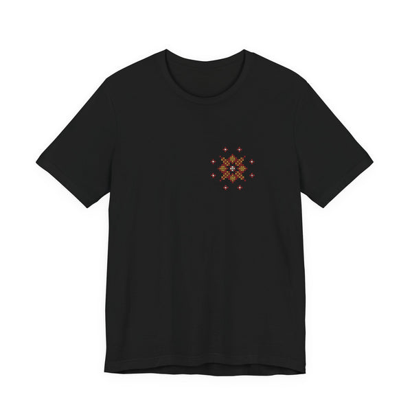 Tatreez Chest Star and Back Panel Islamic Unisex T-Shirt in Black – AdabStars