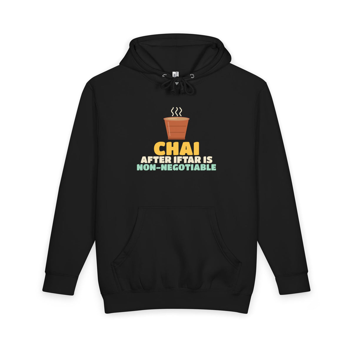 Chai After Iftar Is Non-Negotiable Heavyweight Premium Heavyweight Hoodie in Black – AdabStars