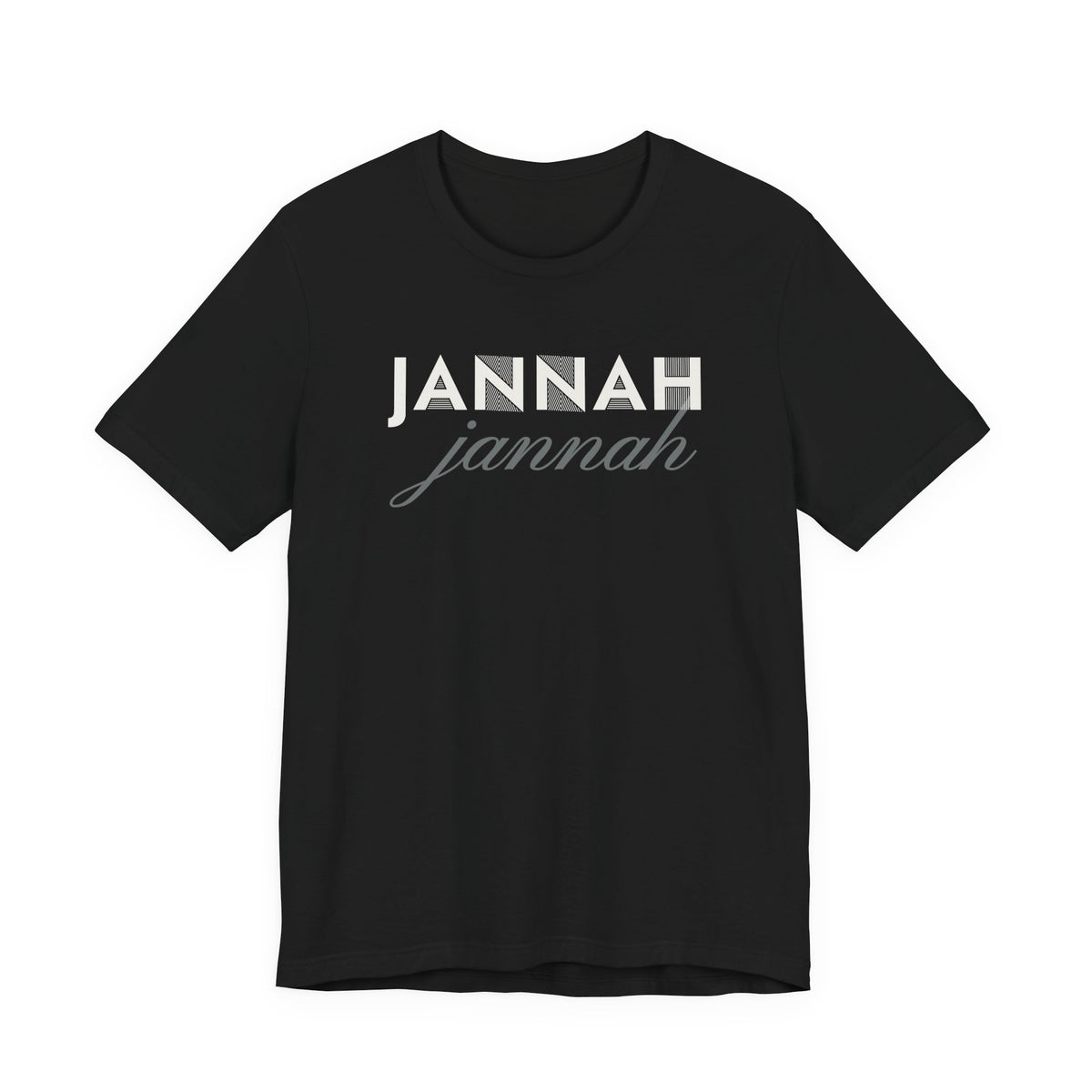 Jannah Islamic Shirt | Arabic Word Paradise Geometric Letters | AdabStars Islamic Apparel