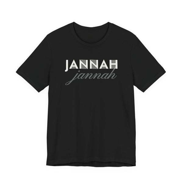 Jannah Islamic Shirt | Arabic Word Paradise Geometric Letters | AdabStars Islamic Apparel