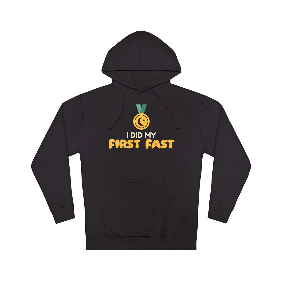 I Did My First Fast Ramadan Hoodie | Ramadan Kids Milestone Medal Proud | AdabStars Islamic Kids Apparel