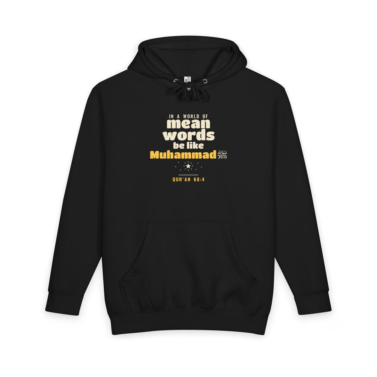 Be Like Muhammad (AS) Heavyweight Premium Heavyweight Hoodie in Black – AdabStars