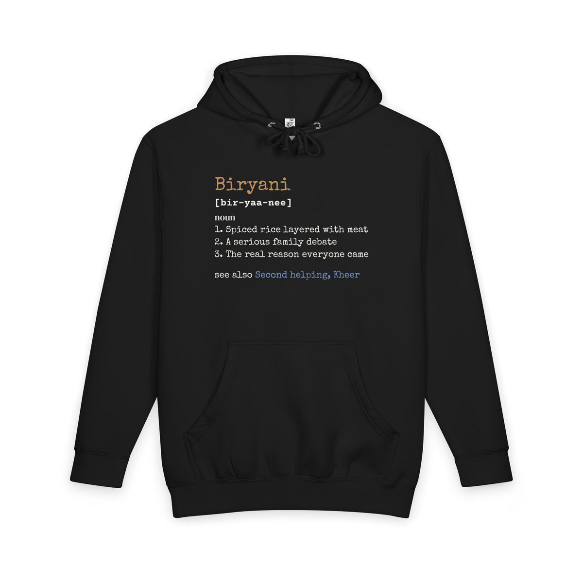 Biryani Definition Premium Heavyweight Hoodie in Black – AdabStars
