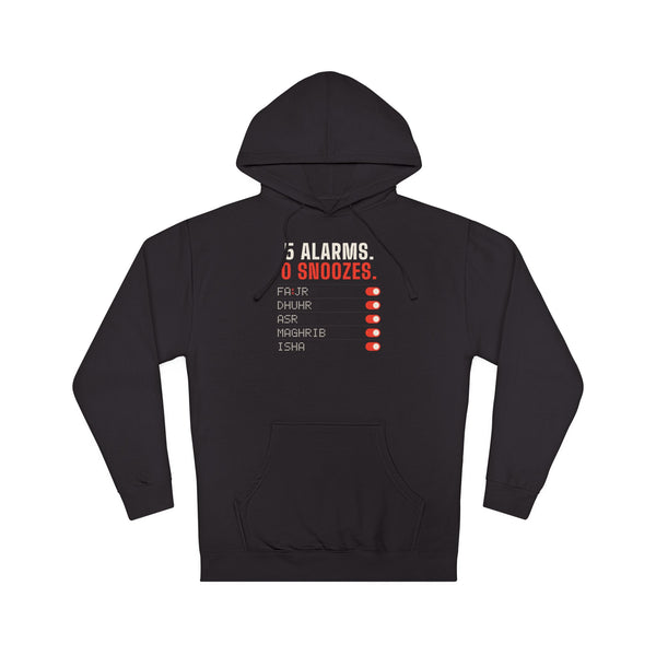 5 Alarms. 0 Snoozes. Islamic Hoodie in Black – AdabStars