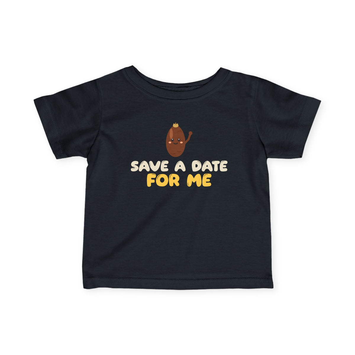 Save A Date For Me Ramadan Baby T-Shirt in Black – AdabStars