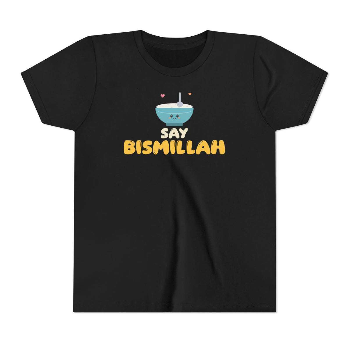 Say Bismillah Islamic Kids T-Shirt in Black – AdabStars