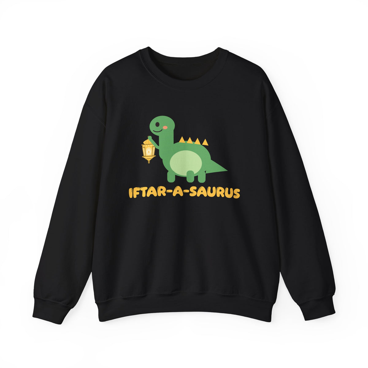 Iftar-A-Saurus Ramadan Crewneck Sweatshirt in Black – AdabStars