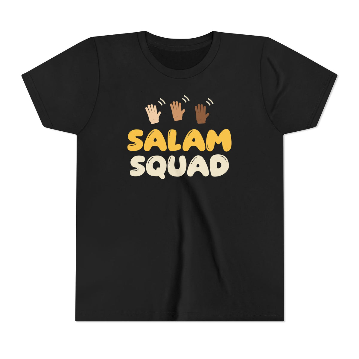 Salam Squad Islamic Kids Tee | Muslim Kids Islamic Greeting Waving Hands | AdabStars Islamic Kids Apparel