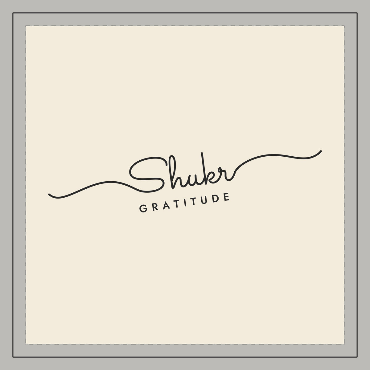 Shukr Fine Line Script Islamic Throw Pillow, printed on both sides – AdabStars