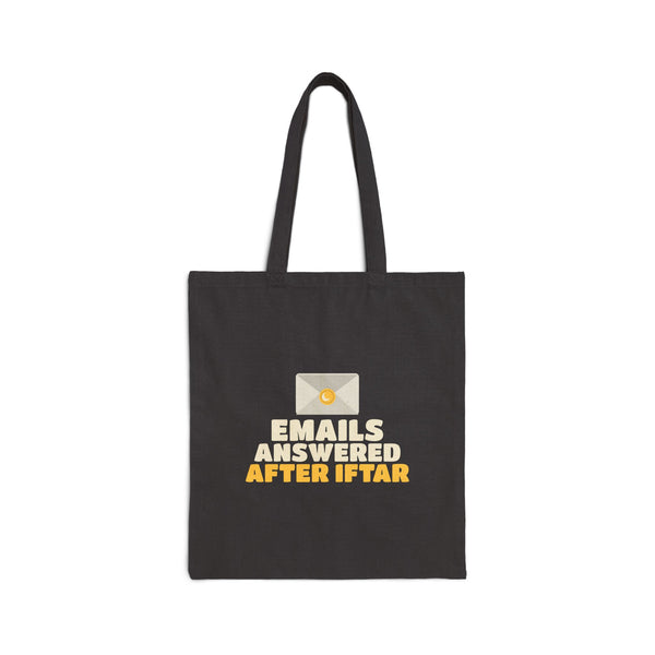Emails Answered After Iftar Double-Sided Tote Bag | Ramadan Emails Answered After Iftar Funny Office Fasting | AdabStars Islamic Gifts